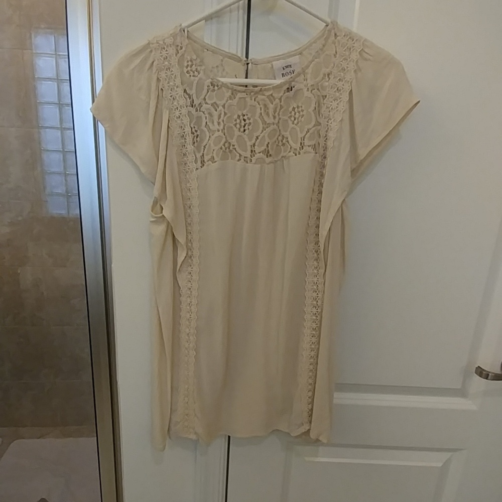 Cream blouse, great with jeans!!